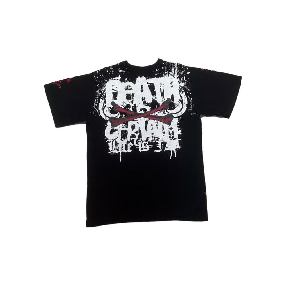 Y2K Style Grunge Blac Label T-Shirt